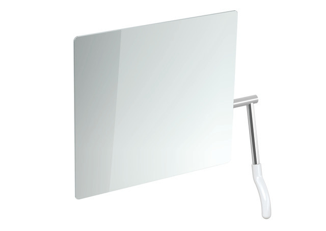 miroir inclinable Hewi 802.01.100R98 725x741x73mm, levier à droite, blanc signal 2