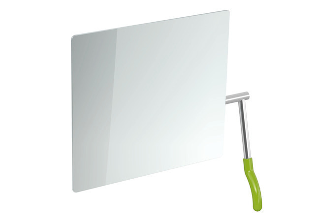 miroir inclinable Hewi 802.01.100R74 725x741x73mm, levier à droite, vert pomme 2