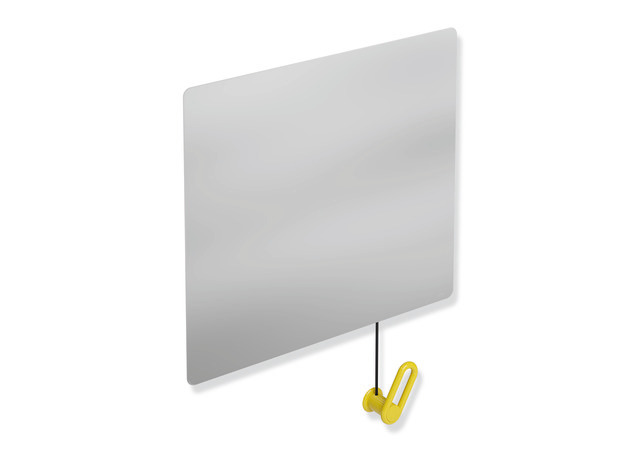 miroir inclinable Hewi 801.01.10018 600x540x6mm, avec Halter / poignée, senfgelb 2