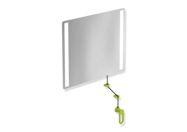Hewi 801 Tilting LED Mirror Apple Green 60x54cm 2