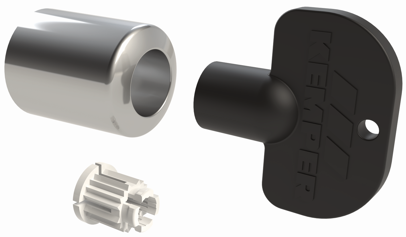 clé à douille Kemper Frosti partie supérieure 5740000100 chrome, avec clé, pour toutes les dimensions nominales 2