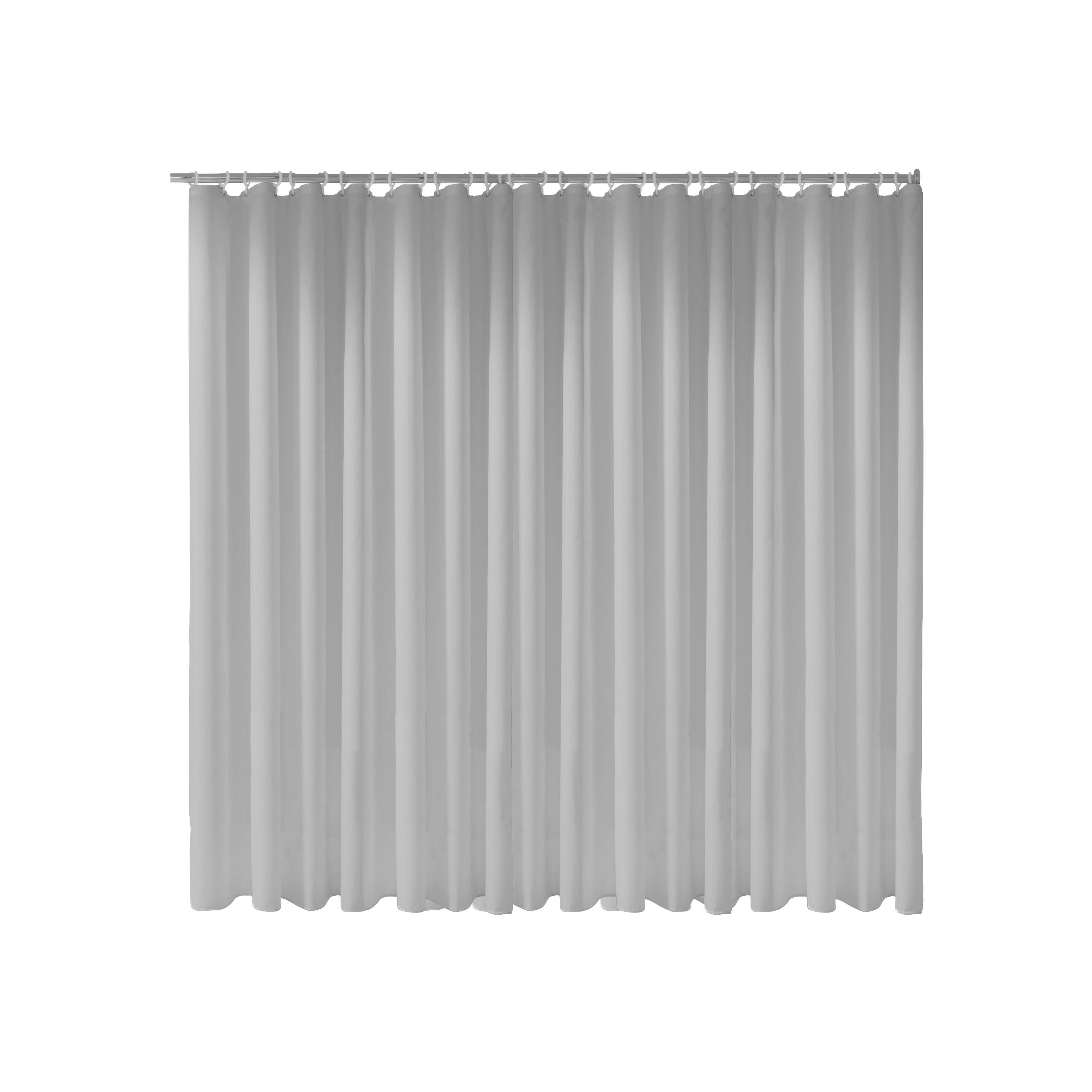 rideau de douche Keuco Plan uni 14943000330 300 x 180 cm, 16 œillets, gris clair 2