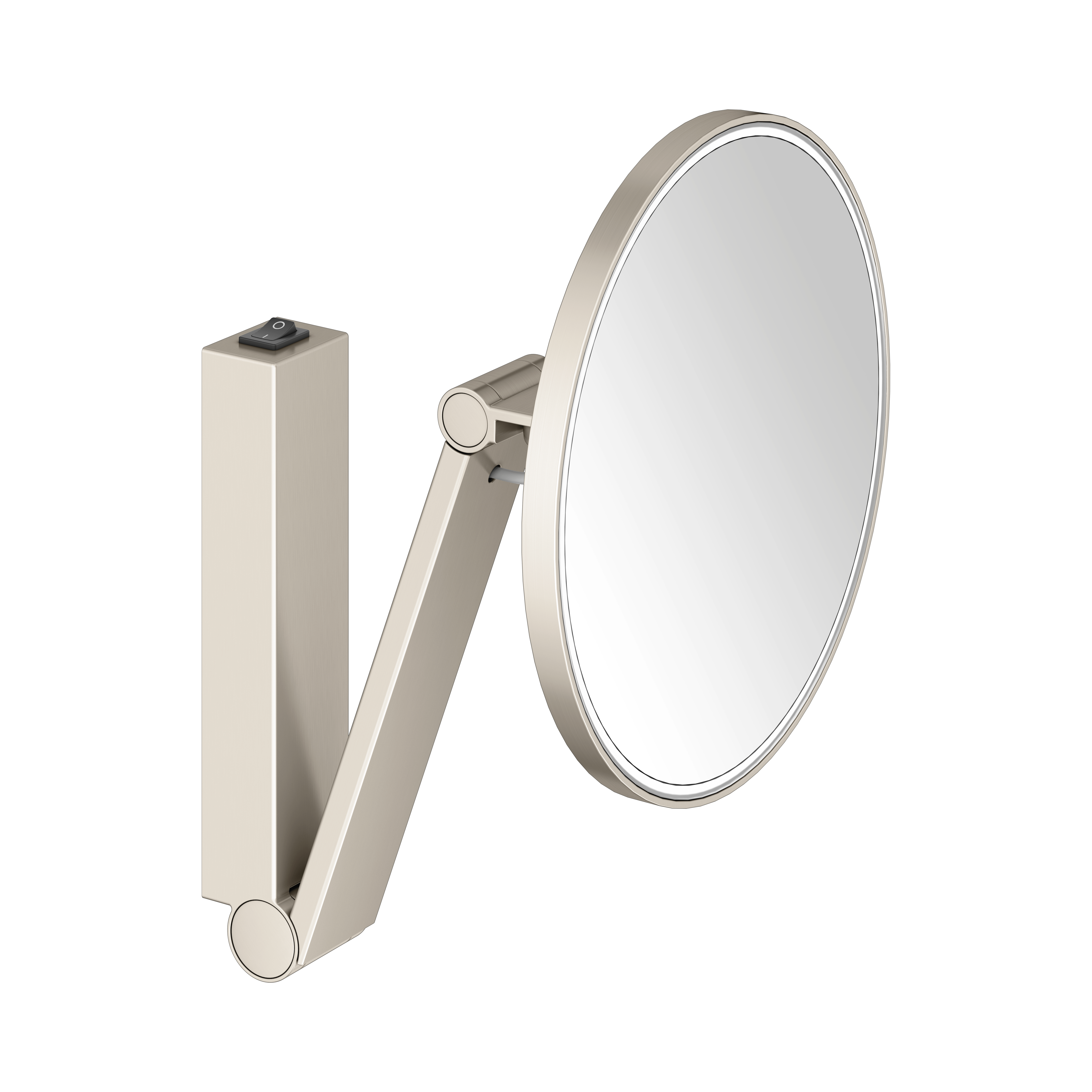 Keuco iLook_move Miroirs cosmétiques 17612059004 nickel brossé, modèle mural, beleuchtet , Ø 212 mm 2
