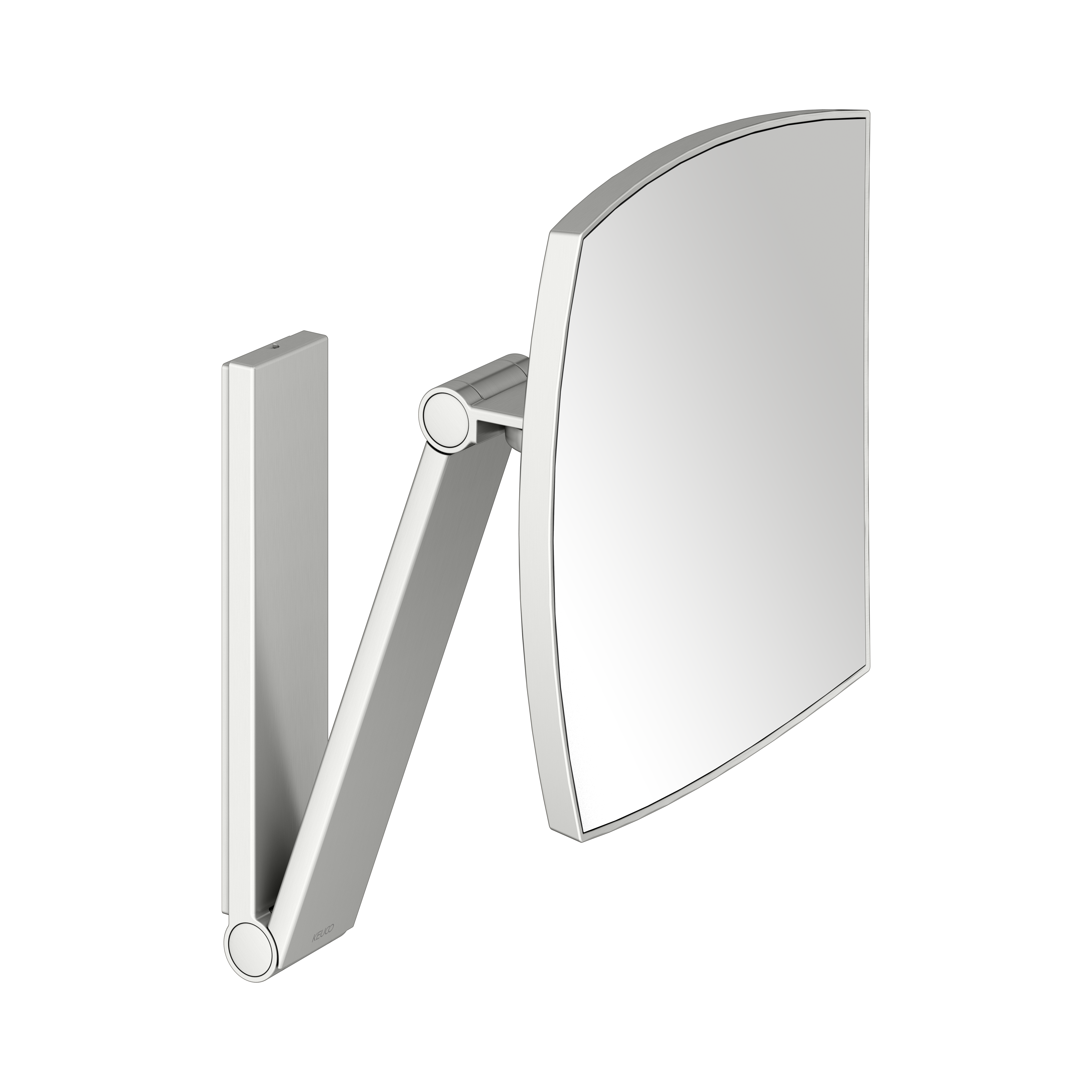 Miroir cosmétique Keuco 17613210000 carré, grossissement 5x, modèle mural, finition inox 2