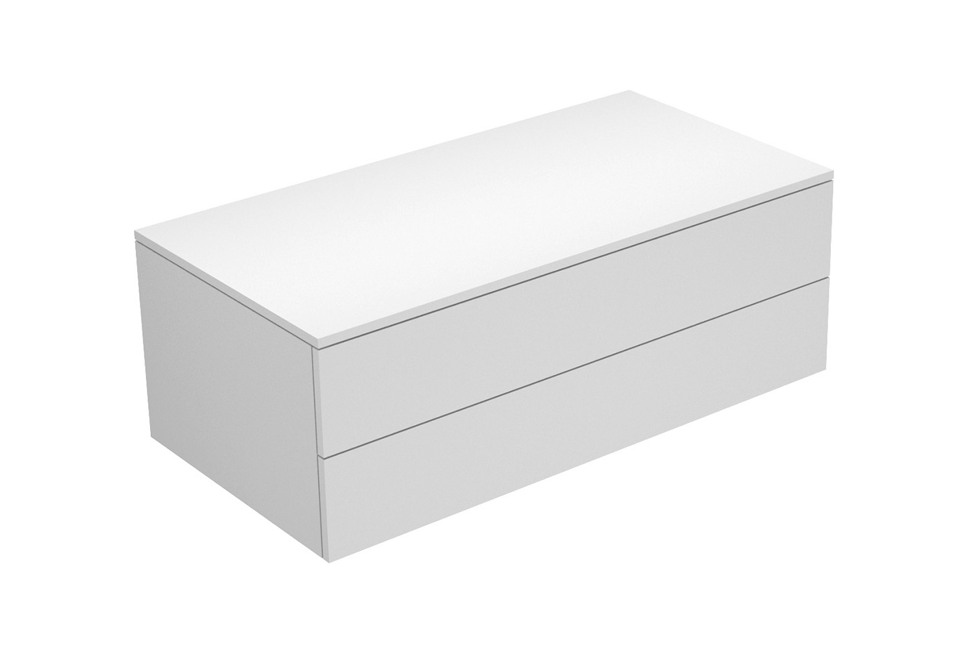 Keuco Edition 400 Meuble latéral 31752800000  suspendu / 2 tiroir blanc/anthracite 2