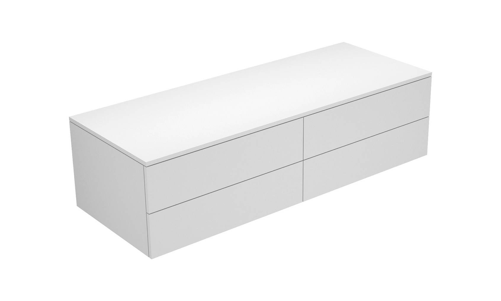 Keuco Edition 400 Meuble latéral 31766720000 suspendu / 4  tiroir blanc/Truffe 2