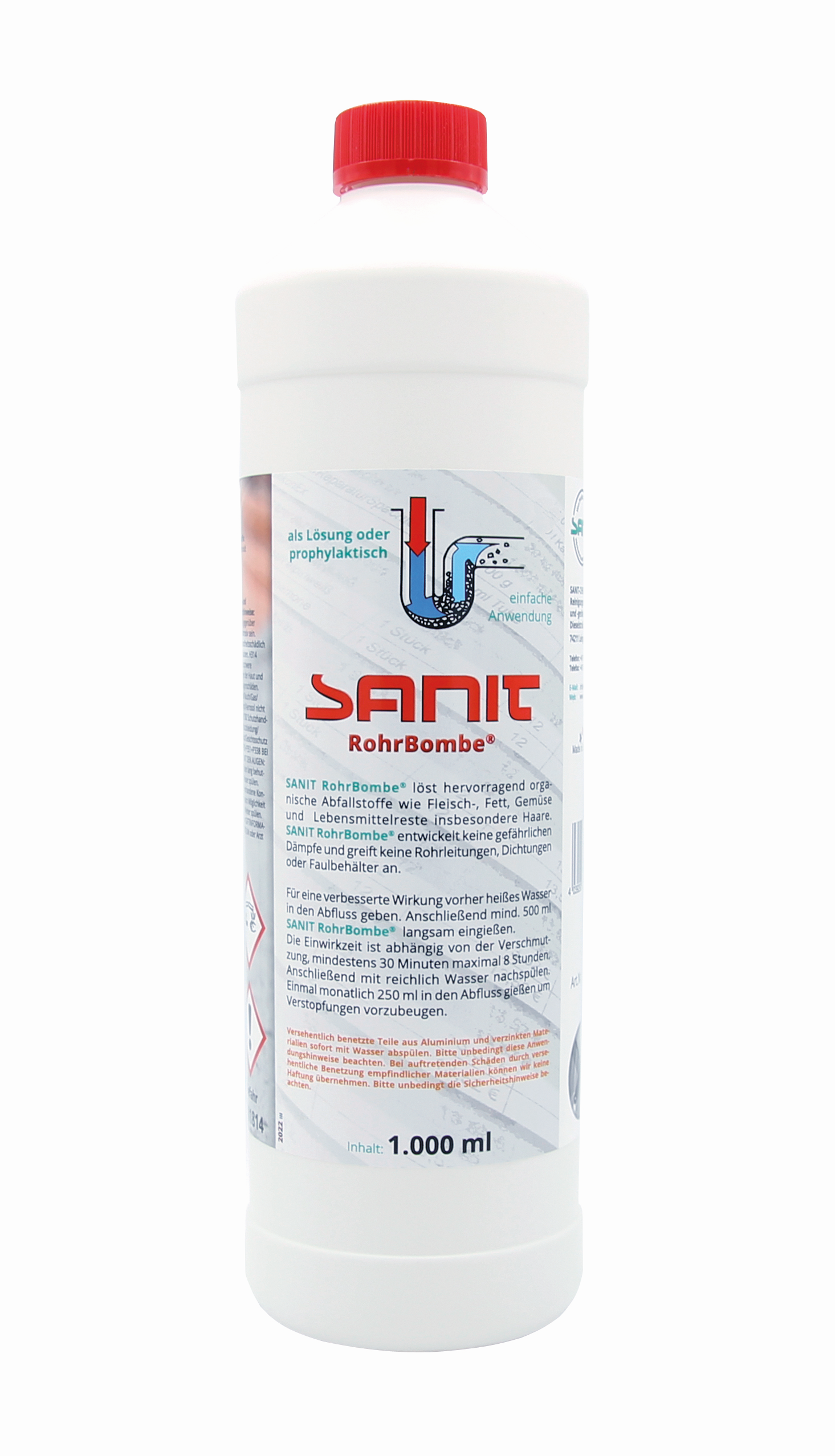 Nettoyeur de pipe Sanit 3066 Flacon de 1000 ml 2