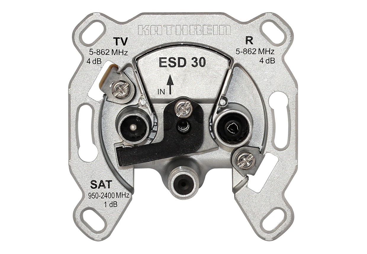 Universal Kathrein 274209 Boîtier de prise simple 3 voies ESD 30 (Radio, TV et SAT) Prise simple ESD 30 3