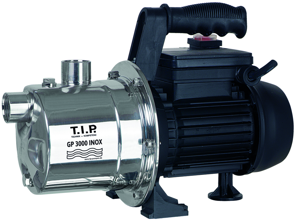 T.I.P. GP 3000 INOX Pompe de jardin 30111 - acier inoxydable,  2.950 l/h, 42 m de hauteur de refoulement,550 W, Jet-System, protection contre les surcharges 3