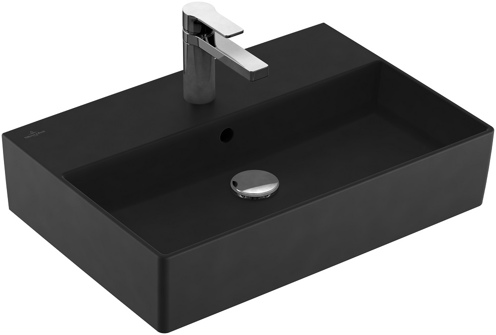 Villeroy Und Boch Memento 2 0 Waschtisch 4a226gs5 60x42cm Mit Hahnloch Und Uberlauf Ebony C