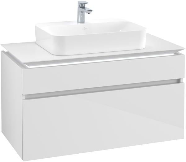 Villeroy und Boch Villeroy & Boch Legato Villeroy & Boch B756L0DH 100x55x50cm, avec éclairage LED, Glossy White 2