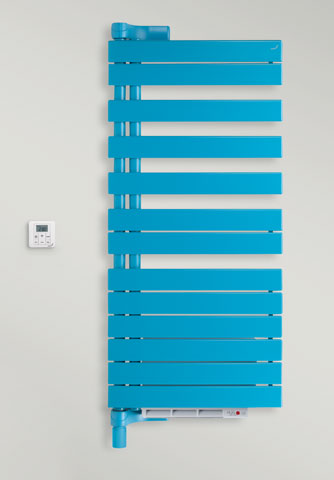 Radiateur électrique design Zehnder Roda Twist Air Spa ZRE40155DG00000 ROEL-100-55/IPS, 966 x 550 mm, noir mat 2