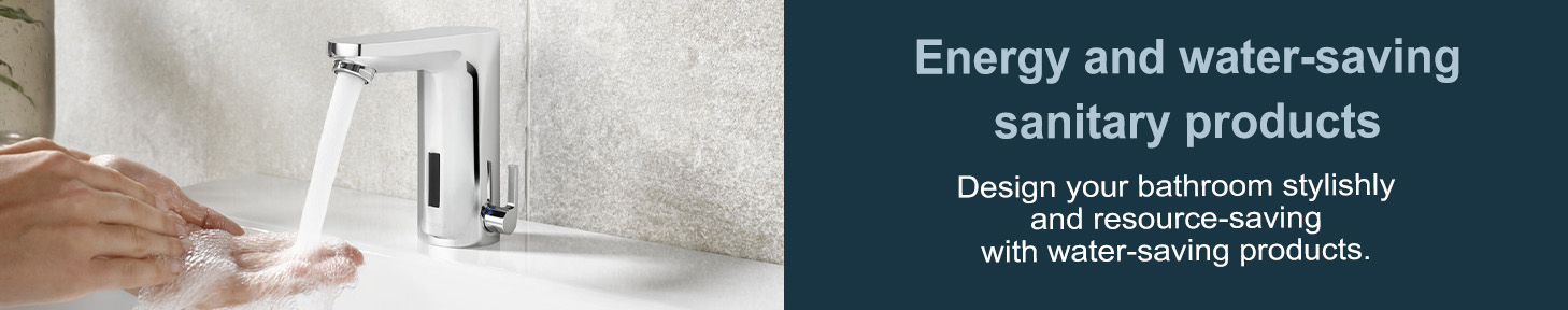 Energy and water saving sanitary ware water-saving-taps