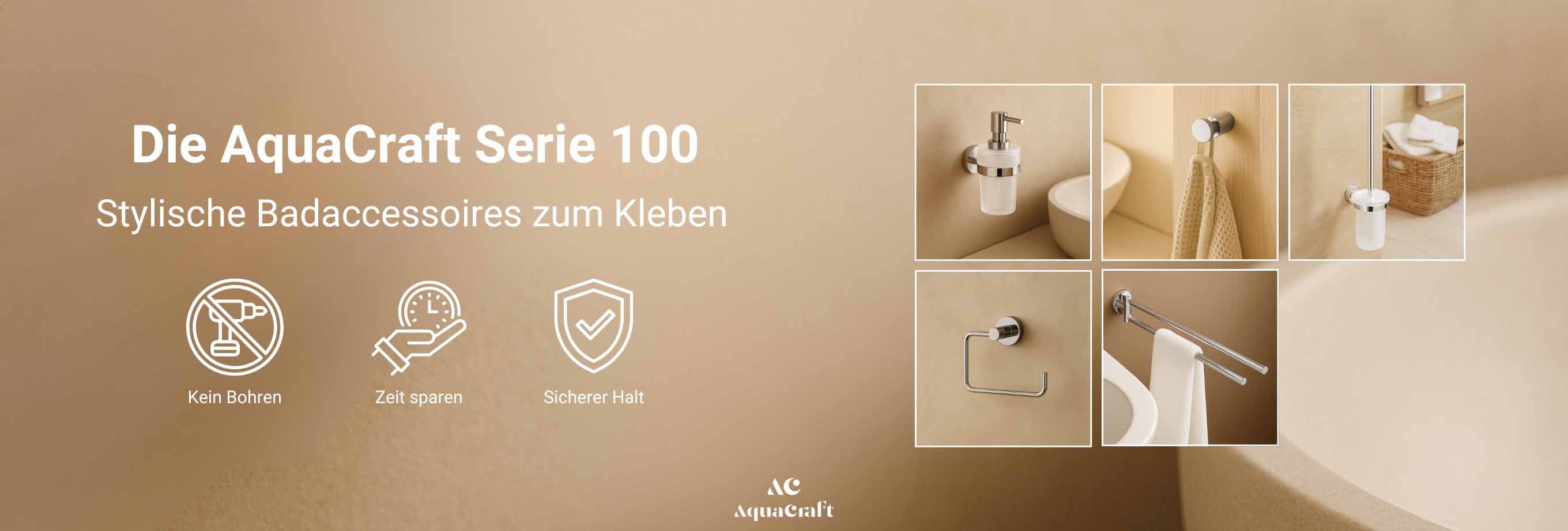 Vorteile der AquaCraft Badaccessoires ohne Bohren