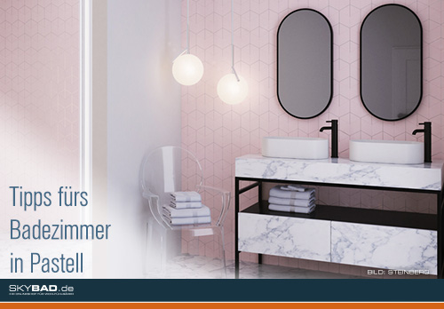 badezimmer einrichtung in pastell
