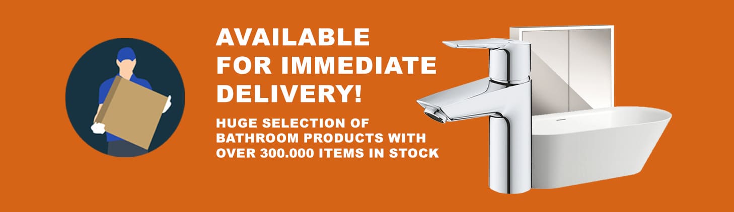 300.000 bathroom and sanitary products in stock