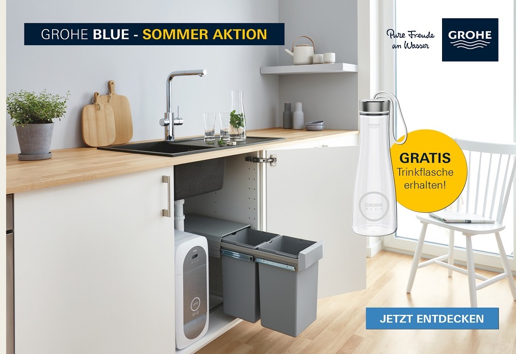 Gratis GROHE Blue Trinkflasche