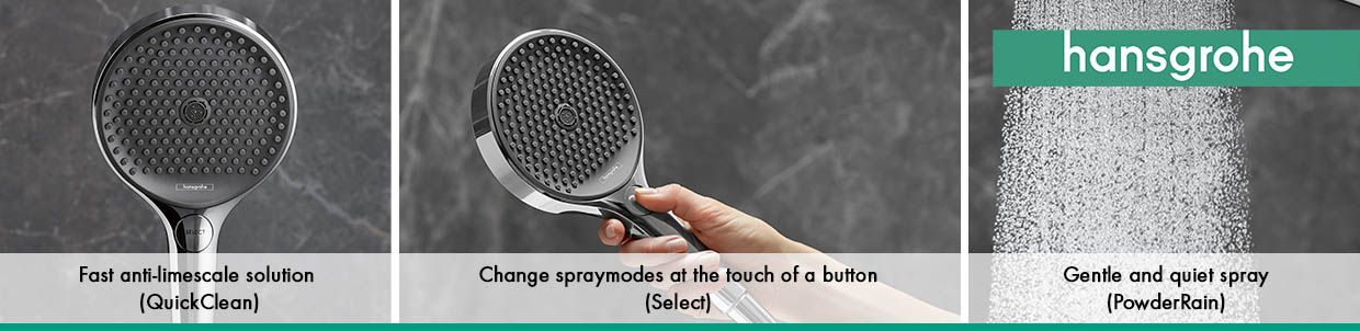 hansgrohe Rainfinity Showers on skybad.de bath shop